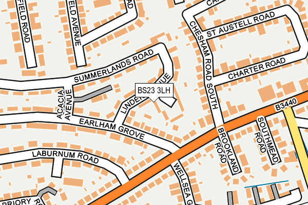 BS23 3LH map - OS OpenMap – Local (Ordnance Survey)