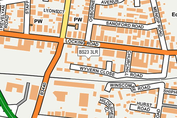 BS23 3LR map - OS OpenMap – Local (Ordnance Survey)