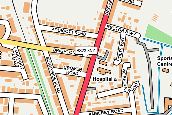 BS23 3NZ map - OS OpenMap – Local (Ordnance Survey)