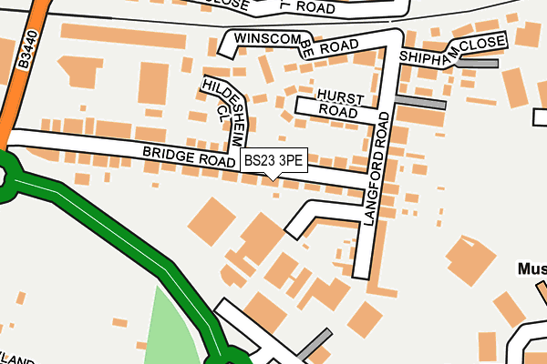 BS23 3PE map - OS OpenMap – Local (Ordnance Survey)