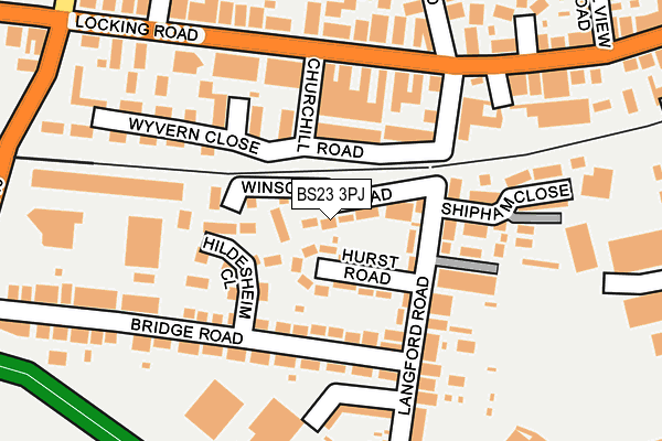 BS23 3PJ map - OS OpenMap – Local (Ordnance Survey)