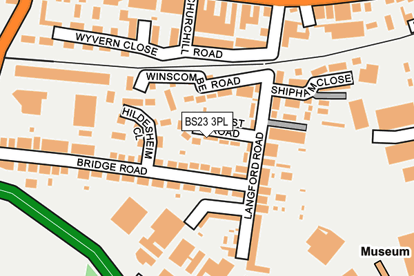 BS23 3PL map - OS OpenMap – Local (Ordnance Survey)