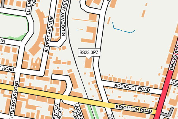 BS23 3PZ map - OS OpenMap – Local (Ordnance Survey)
