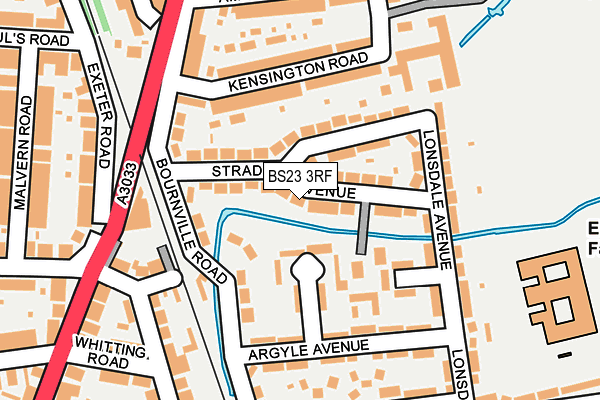 BS23 3RF map - OS OpenMap – Local (Ordnance Survey)