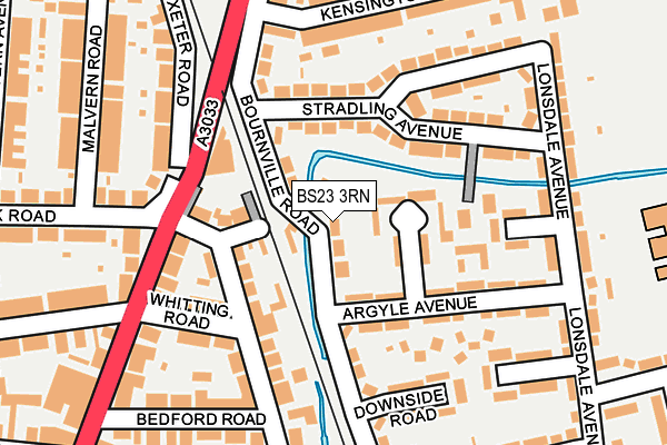 BS23 3RN map - OS OpenMap – Local (Ordnance Survey)