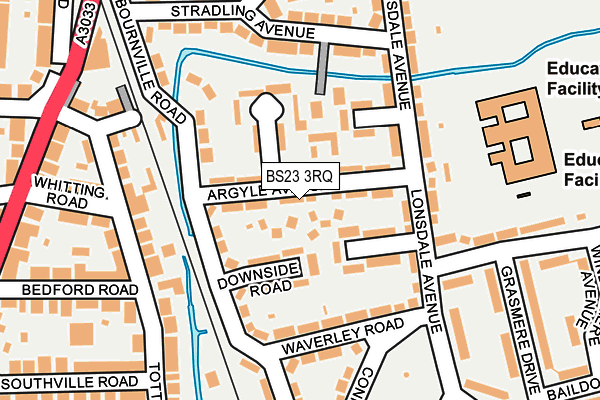 BS23 3RQ map - OS OpenMap – Local (Ordnance Survey)