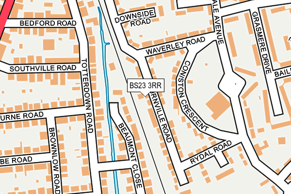 BS23 3RR map - OS OpenMap – Local (Ordnance Survey)