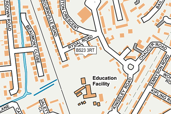 BS23 3RT map - OS OpenMap – Local (Ordnance Survey)