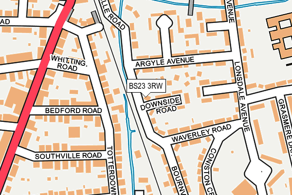 BS23 3RW map - OS OpenMap – Local (Ordnance Survey)