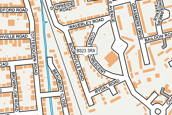 BS23 3RX map - OS OpenMap – Local (Ordnance Survey)