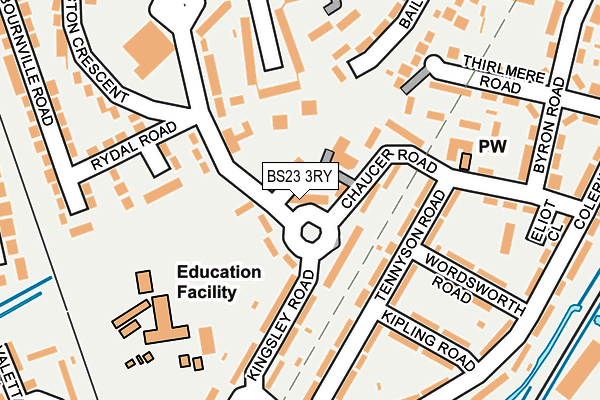 BS23 3RY map - OS OpenMap – Local (Ordnance Survey)