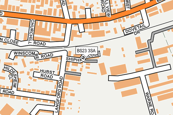 BS23 3SA map - OS OpenMap – Local (Ordnance Survey)