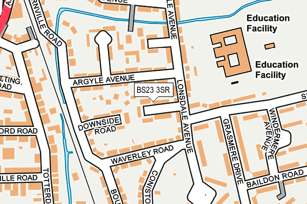 BS23 3SR map - OS OpenMap – Local (Ordnance Survey)