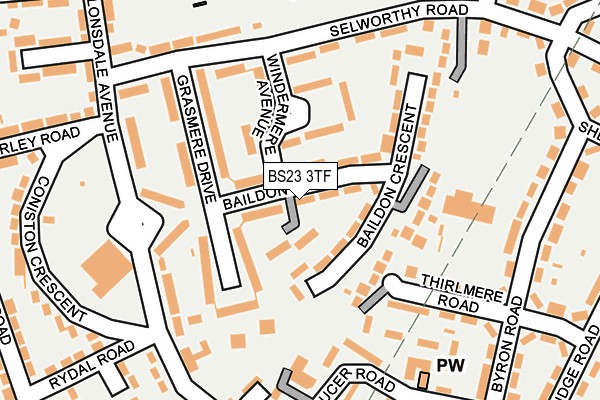 BS23 3TF map - OS OpenMap – Local (Ordnance Survey)