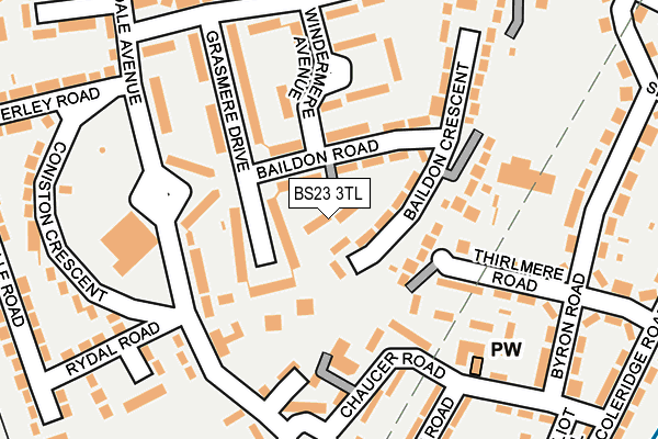 BS23 3TL map - OS OpenMap – Local (Ordnance Survey)