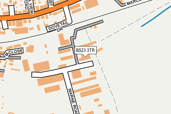 BS23 3TR map - OS OpenMap – Local (Ordnance Survey)