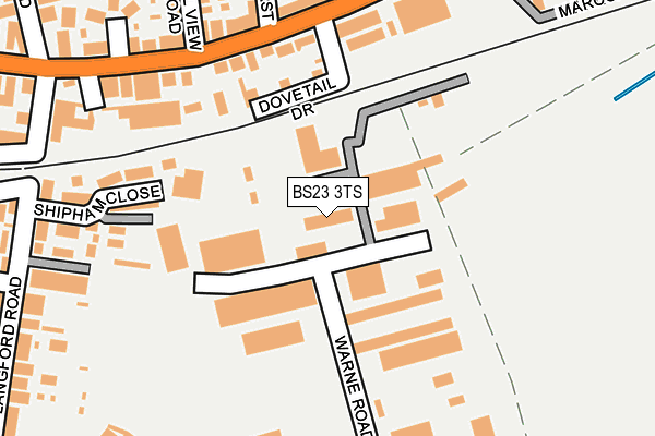 BS23 3TS map - OS OpenMap – Local (Ordnance Survey)