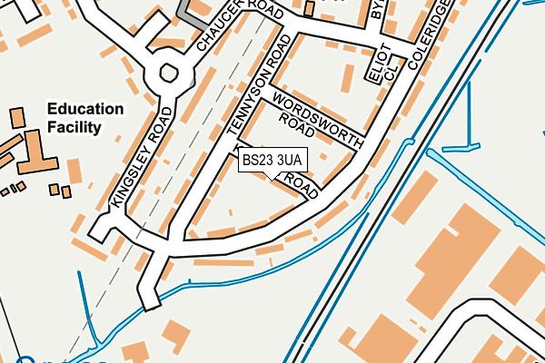 BS23 3UA map - OS OpenMap – Local (Ordnance Survey)