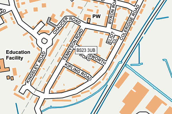 BS23 3UB map - OS OpenMap – Local (Ordnance Survey)