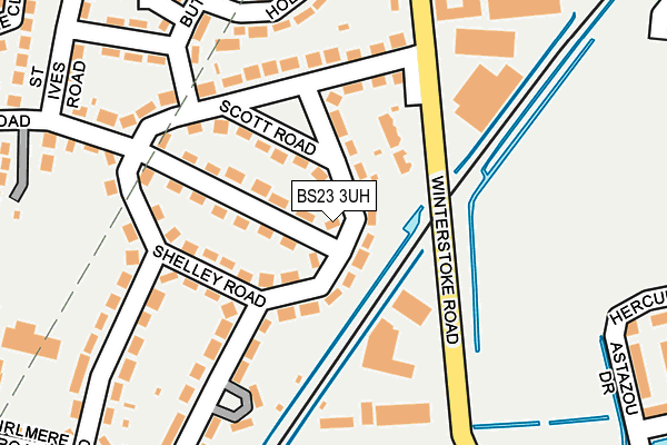 BS23 3UH map - OS OpenMap – Local (Ordnance Survey)