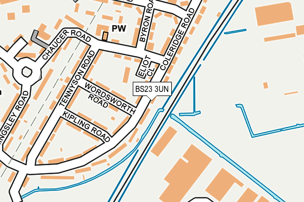 BS23 3UN map - OS OpenMap – Local (Ordnance Survey)