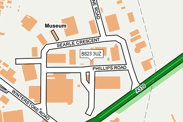 BS23 3UZ map - OS OpenMap – Local (Ordnance Survey)