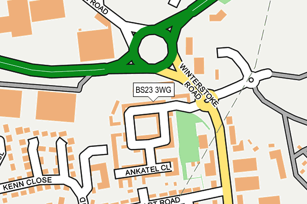BS23 3WG map - OS OpenMap – Local (Ordnance Survey)