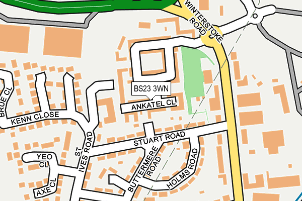 BS23 3WN map - OS OpenMap – Local (Ordnance Survey)