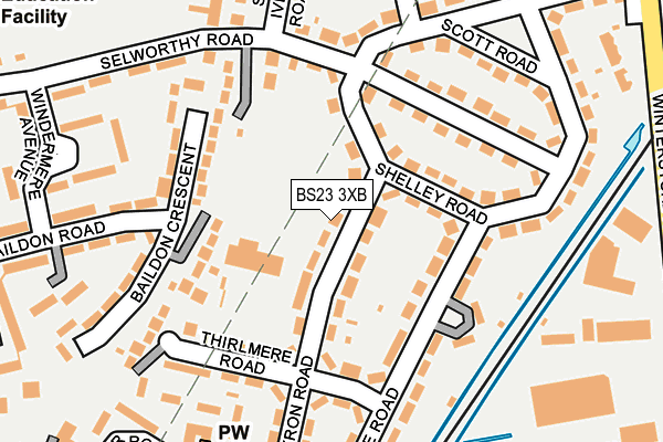 BS23 3XB map - OS OpenMap – Local (Ordnance Survey)