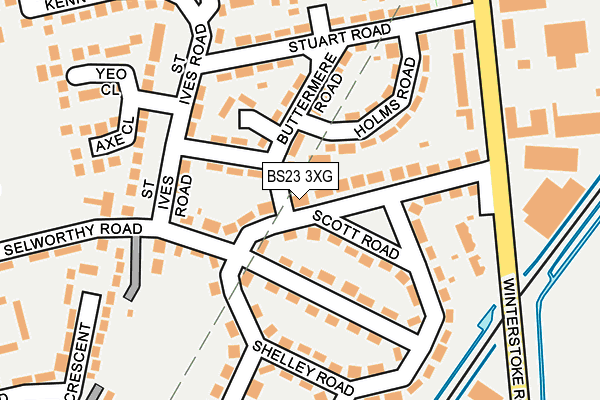 BS23 3XG map - OS OpenMap – Local (Ordnance Survey)