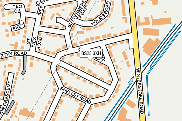 BS23 3XH map - OS OpenMap – Local (Ordnance Survey)