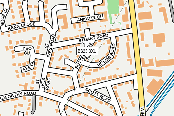 BS23 3XL map - OS OpenMap – Local (Ordnance Survey)