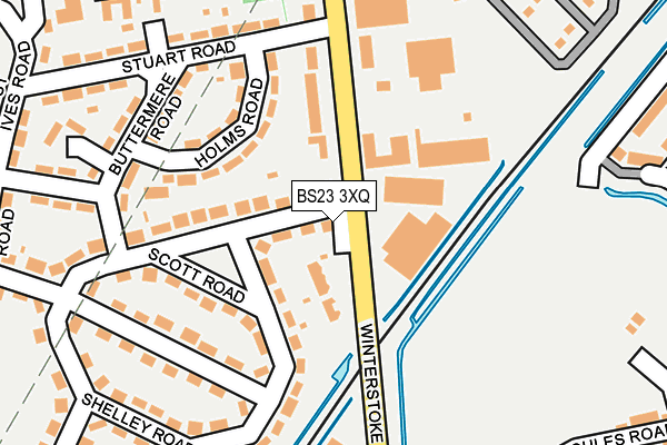 BS23 3XQ map - OS OpenMap – Local (Ordnance Survey)