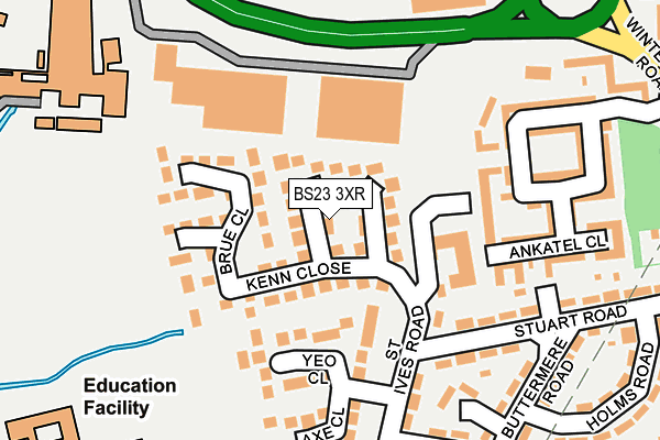 BS23 3XR map - OS OpenMap – Local (Ordnance Survey)