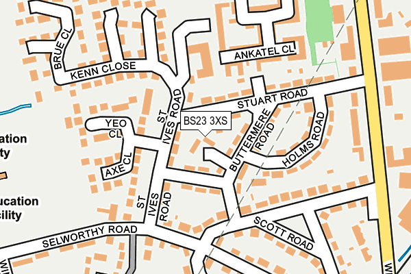 BS23 3XS map - OS OpenMap – Local (Ordnance Survey)