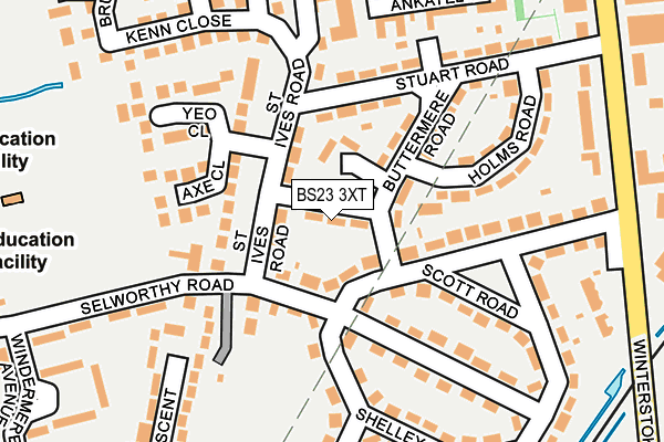 BS23 3XT map - OS OpenMap – Local (Ordnance Survey)