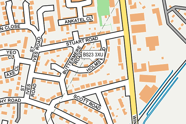 BS23 3XU map - OS OpenMap – Local (Ordnance Survey)