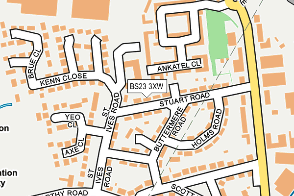 BS23 3XW map - OS OpenMap – Local (Ordnance Survey)