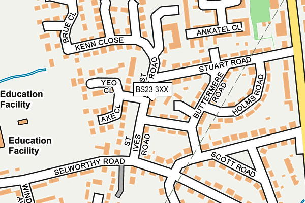 BS23 3XX map - OS OpenMap – Local (Ordnance Survey)