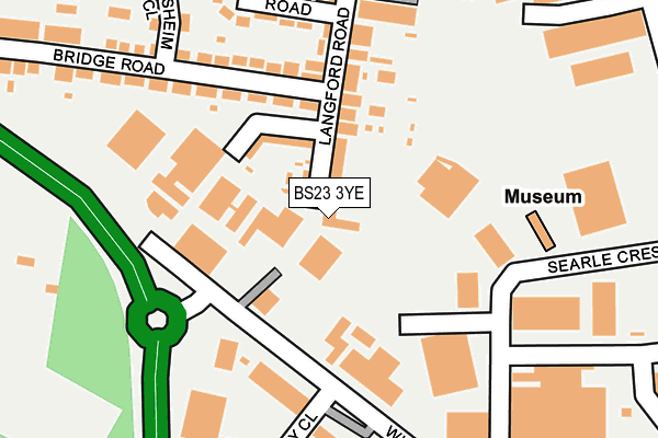 BS23 3YE map - OS OpenMap – Local (Ordnance Survey)