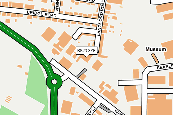 BS23 3YF map - OS OpenMap – Local (Ordnance Survey)