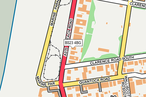 BS23 4BG map - OS OpenMap – Local (Ordnance Survey)