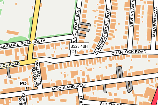 BS23 4BH map - OS OpenMap – Local (Ordnance Survey)