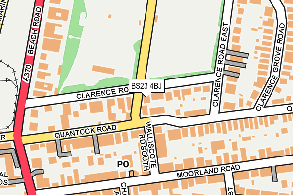 BS23 4BJ map - OS OpenMap – Local (Ordnance Survey)