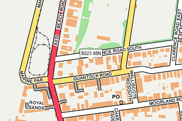 BS23 4BN map - OS OpenMap – Local (Ordnance Survey)