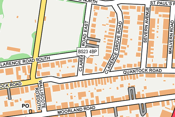 BS23 4BP map - OS OpenMap – Local (Ordnance Survey)