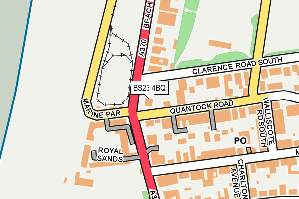 BS23 4BQ map - OS OpenMap – Local (Ordnance Survey)