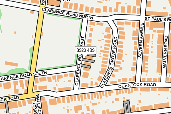 BS23 4BS map - OS OpenMap – Local (Ordnance Survey)