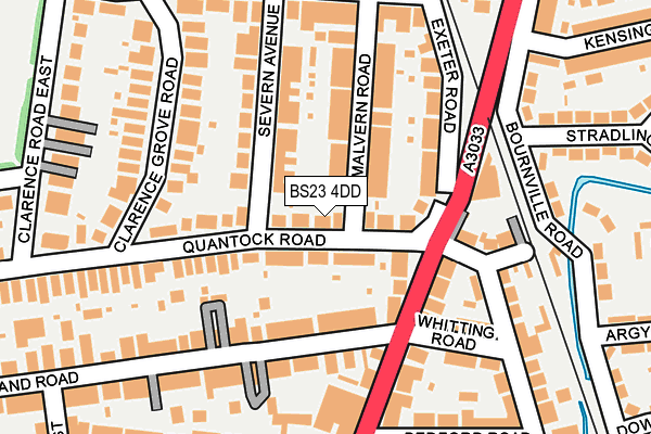 BS23 4DD map - OS OpenMap – Local (Ordnance Survey)