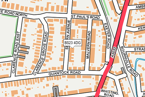 BS23 4DG map - OS OpenMap – Local (Ordnance Survey)